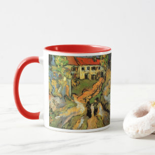 Mug Rue et escaliers du village d'Auvers, personnages
