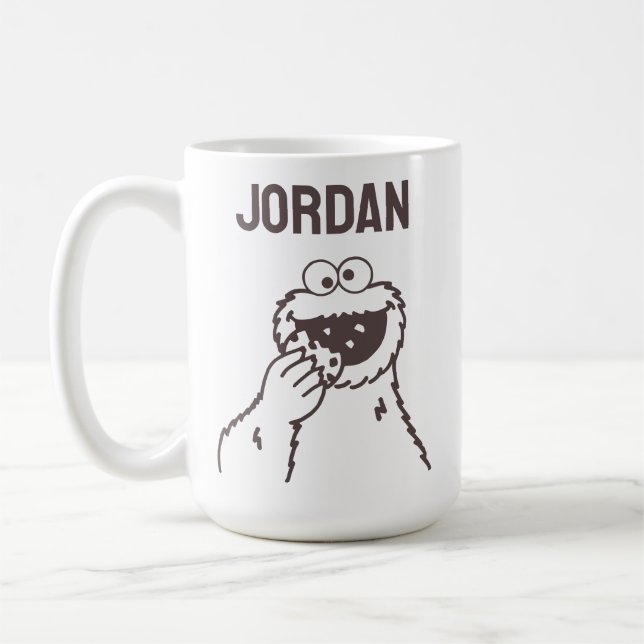 Mug Rue Sésame | Cookie Monster | Ajouter Votre Nom (Gauche)