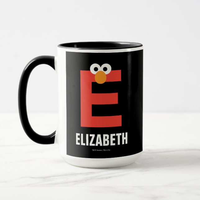 Mug Rue Sésame | E est pour Elmo (Gauche)
