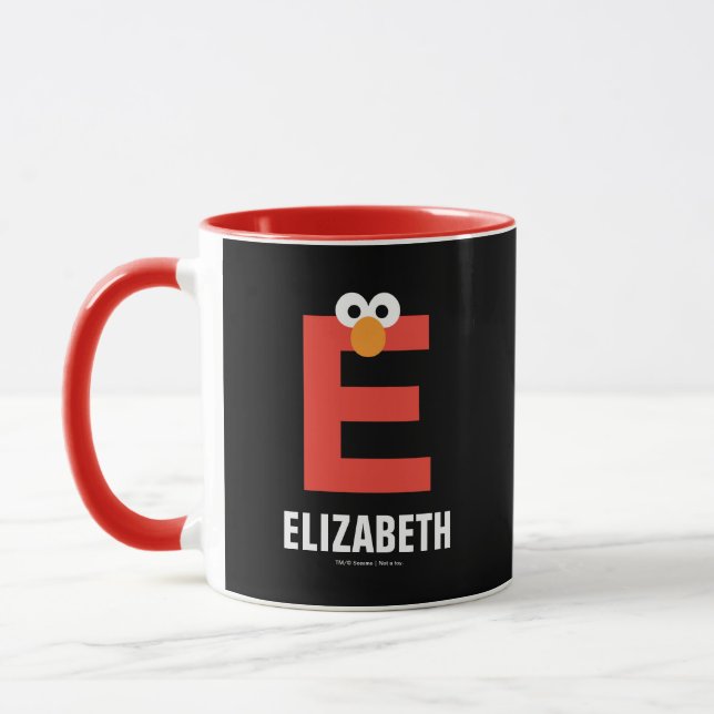Mug Rue Sésame | E est pour Elmo (Gauche)