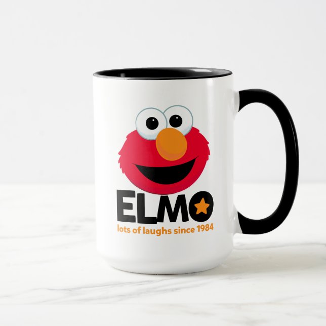 Mug Rue Sésame | Elmo Beaucoup de rires depuis 1984 (Droite)