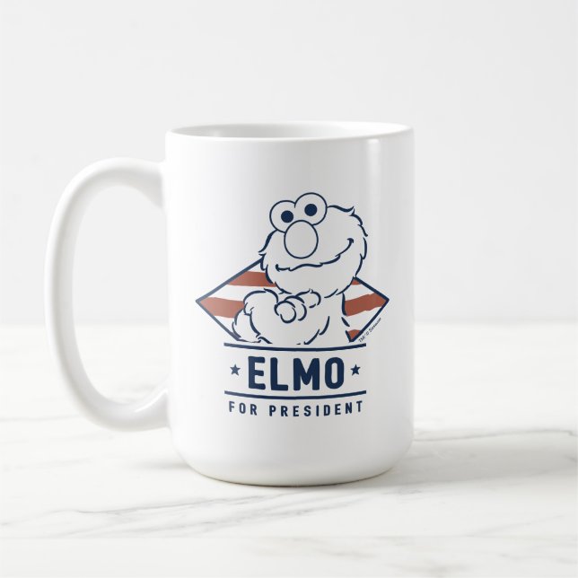 Mug Rue Sésame | Elmo pour Président Vintage (Gauche)