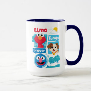 Mug Rue Sésame Elmo, Tango, & Grover Park Graphic