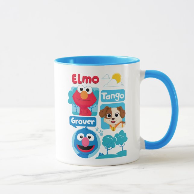 Mug Rue Sésame | Elmo, Tango, & Grover Park Graphic (Droite)