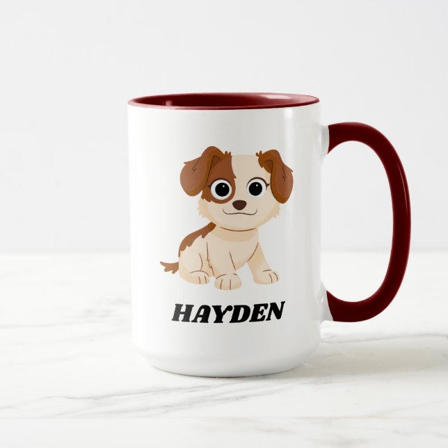 Mug Rue Sésame | Elmo's Puppy Tango | Ajouter Votre No (Droite)