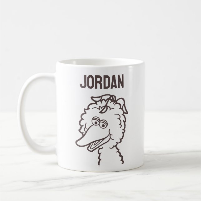Mug Rue Sésame | Oiseaux | Ajouter Votre Nom (Gauche)