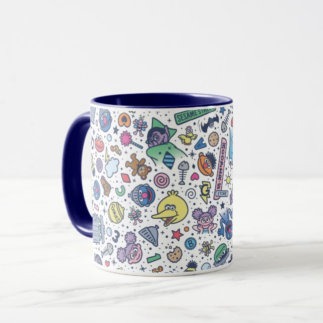Mug Rue Sésame | Sesame Pals DoodMotif (Devant gauche)