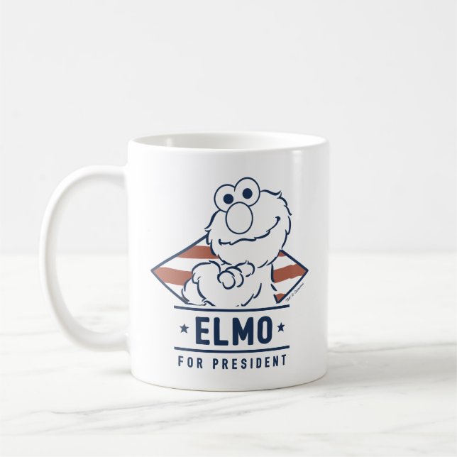 Mug Rue Sésame | Vintage Elmo à la présidence (Gauche)