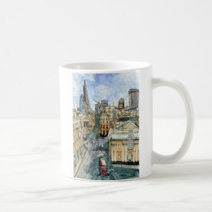 Mug Rue vintage de Londres d'aquarelle des