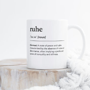 Mug Ruhe Definition Dictionnaire minimaliste allemand 