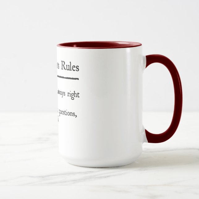 Mug Rules de capitaine (Droite)
