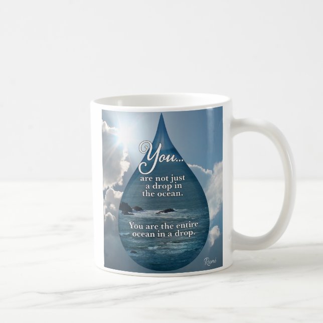Mug Rumi ~ Drop in the Ocean (Droite)