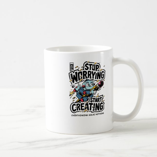 Mug Ruminage Excessif Ne Résout Rien Autocollant (Droite)