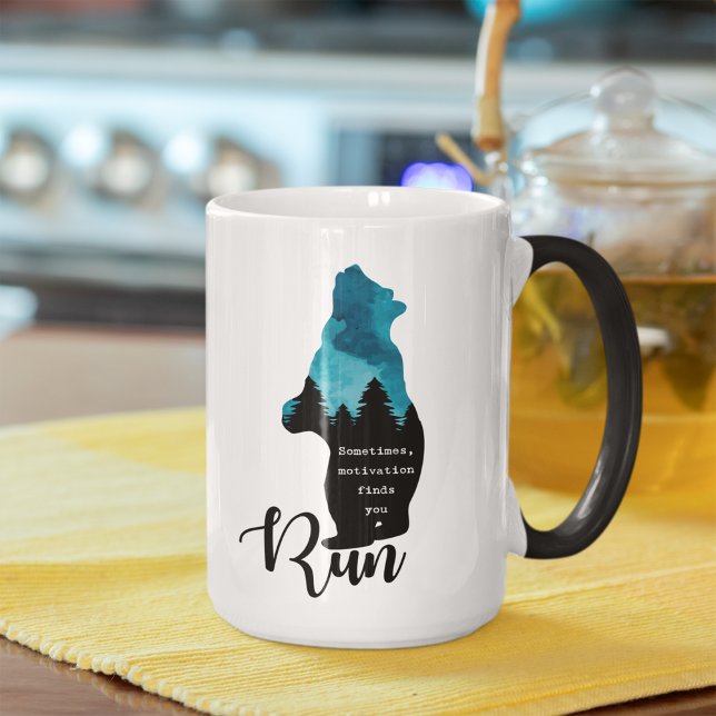 Mug Run Motivation Trouve Vous Drôle Ours Graphique (Créateur téléchargé)