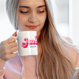 Mug Runher Runher Runher Pink Bold Retro Font Motivati