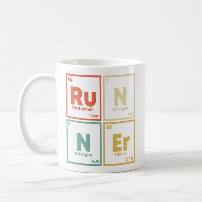 Mug Runner Table Périodique Marathon Runners Science (Gauche)