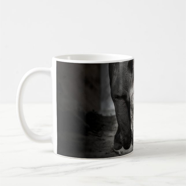 Mug Running Rhinoceros : Wild Animal Portrait. (Gauche)
