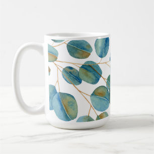 Mug Russe Aquarelle Eucalyptus Feuilles 