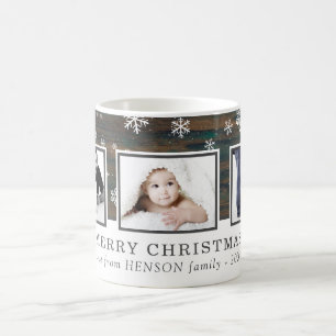 Mug Russe Bois Joyeux Noël Photo de famille