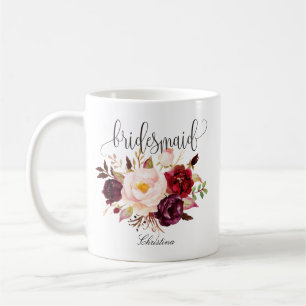 Mug Russe Floral Bridesmaid Mariage