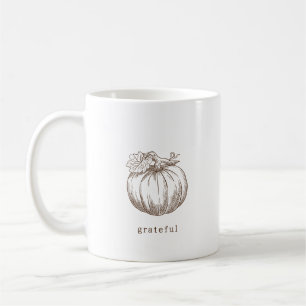 Mug Russe minimaliste Automne Brown Thanksgiving