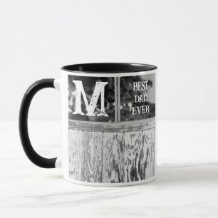Mug Russe noir et blanc photo meilleur papa jamais ini