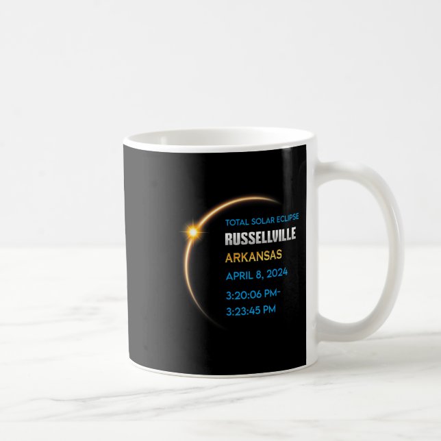 Mug Russellville Arkansas Total Solar Eclipse 2024 (Droite)