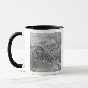 Mug Russie centrale neigeuse et brumeuse montrant Ob R