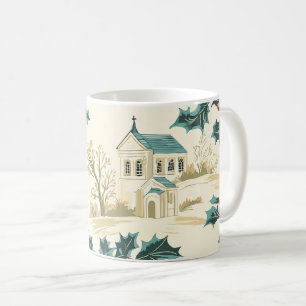 Mug Rustic Bird et Poinsettia Motif de Noël (7)