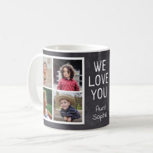 Mug Rustic Chalkboard 8 Photo Collage Love You Tante