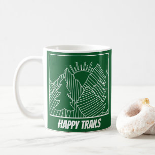 Mug Rustic Happy Trails Montagnes
