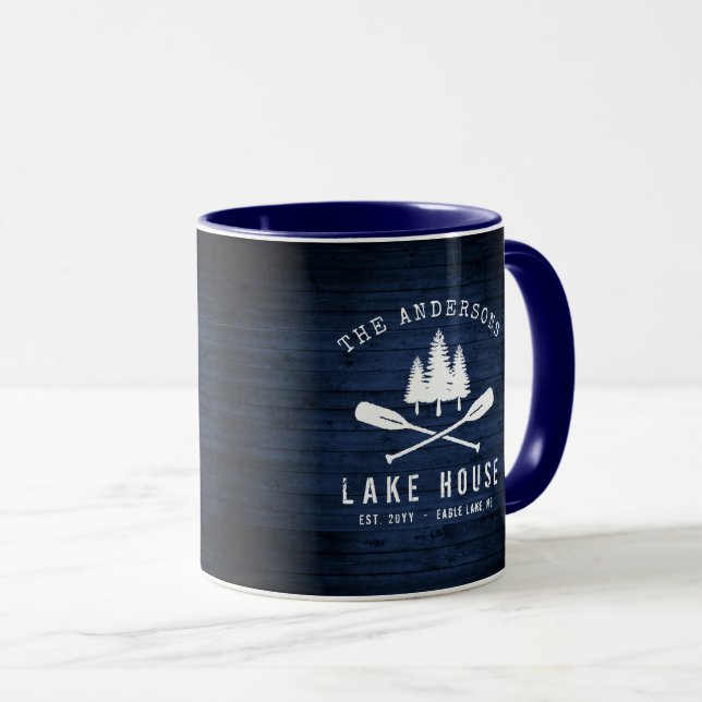Mug Rustic Lake House Boat (Devant droit)