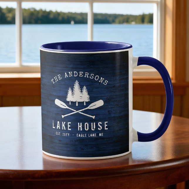 Mug Rustic Lake House Boat (Créateur téléchargé)