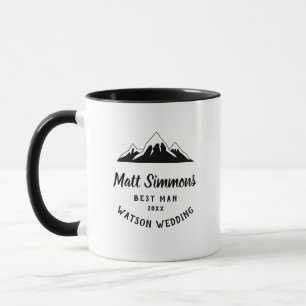 Mug Rustic Mountain Mariage Best Man Cadeau Modern Coo