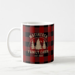 Mug Rustic Red Buffalo Plaid Forest Woods Personnalisé