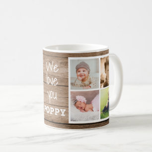 Mug Rustic Wood Love You Poppy 8