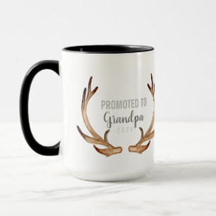 Mug Rustique Antler & verdure promu à grand-père