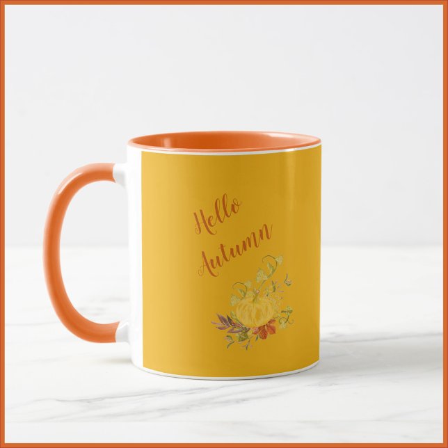 Mug Rustique Automne Couleur Citrouille (Créateur téléchargé)