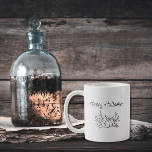 Mug Rustique Automne Halloween Citrouille Cute Typogra