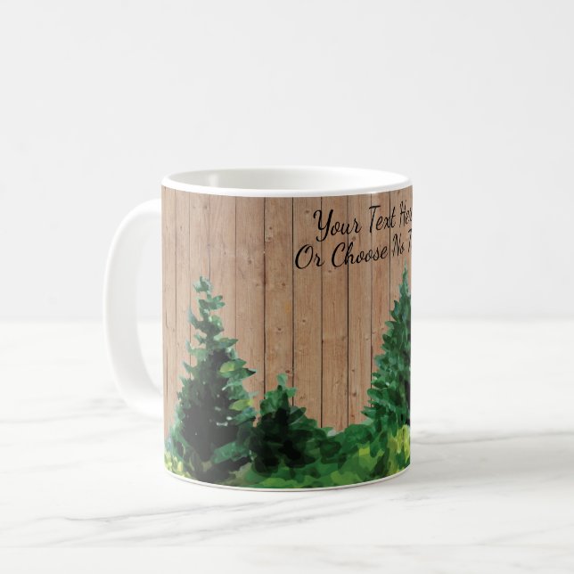Mug Rustique Camping Aventure hors Grille Forêt extéri (Devant gauche)