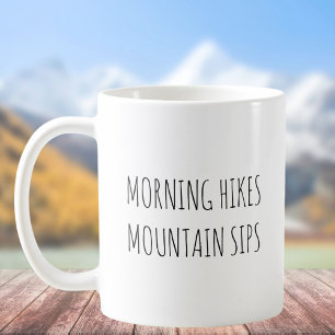 Mug Rustique mignon matin randonnées Pun plaisanteries