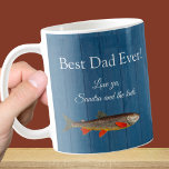 Mug Rustique Pêcheur Marine Bleu Meilleur Papa Jamais<br><div class="desc">Rustic Fisherman Marine Bleu Meilleur Papa Jamais Poisson Pays Thème Meilleur Dom Ever Café Mug. Parfait pour la Fête des pères de cette année.</div>