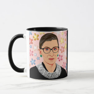 Mug Ruth Bader Ginsburg Floral Quand Il Y A 9 Coupes