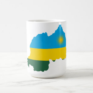 Mug Rwanda Drapeau et carte Musique