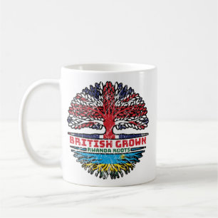 Mug Rwanda Rwanda Royaume-Uni drapeau des racines d'ar