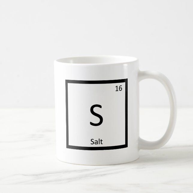 Mug S - Chimie du sel Symbole d'élément du tableau pér (Droite)