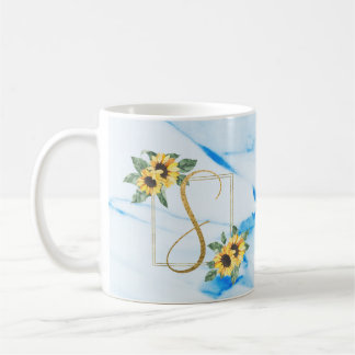 Mug S | Musique de tournesol Monogramme Or