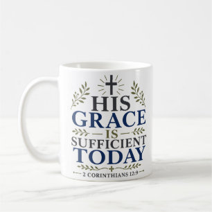 Mug Sa Grâce Est Suffisante Aujourd'hui Citation Scrip