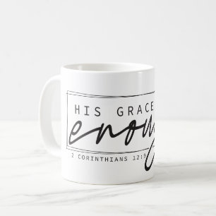 Mug Sa grâce suffit 2 Corinthiens 12:9 Verse de la Bib