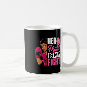 Mug Sa Lutte Est Ma Lutte Cancer Du Sein Boxe Noir A